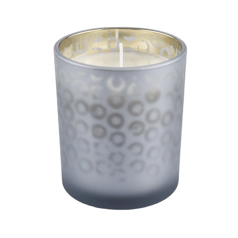 Sunny tealight matte grey glass candle holder container 10oz 20oz