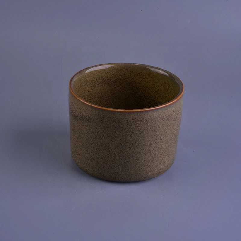 10oz 20oz Supplier brown ceramic candle holders