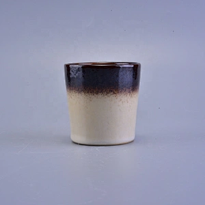 Amber mable ceramic candle iridescent jars wholesales