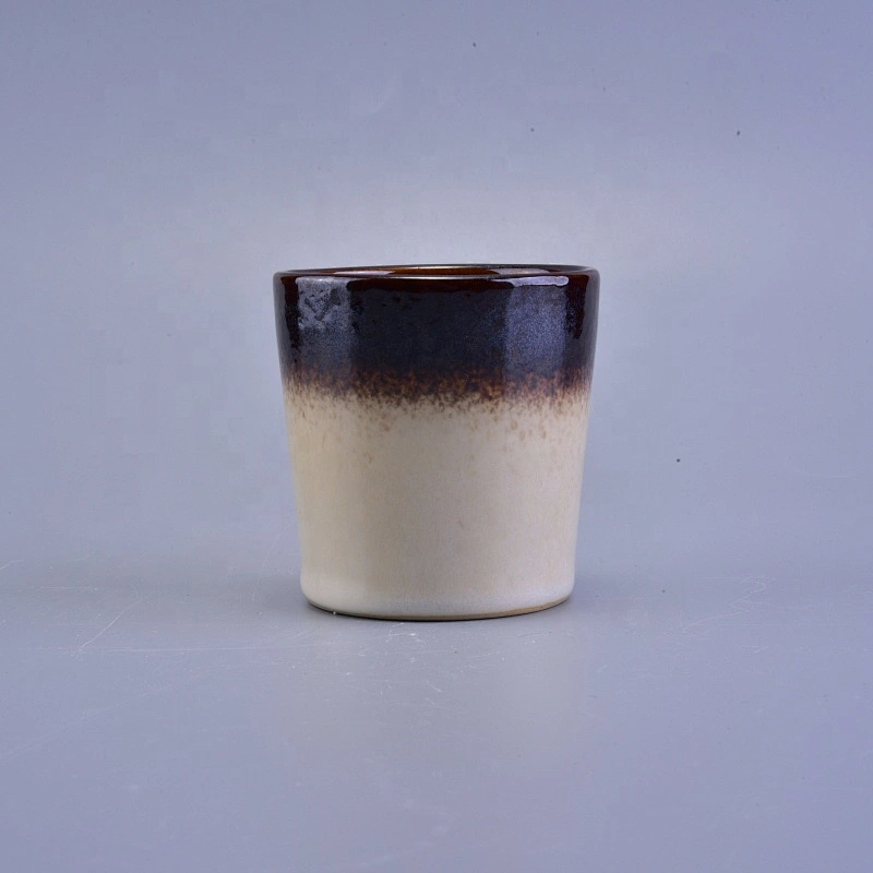 Amber mable ceramic candle iridescent jars wholesales