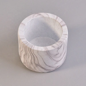 Cylinder cement candle vessel custom candle jar supplier