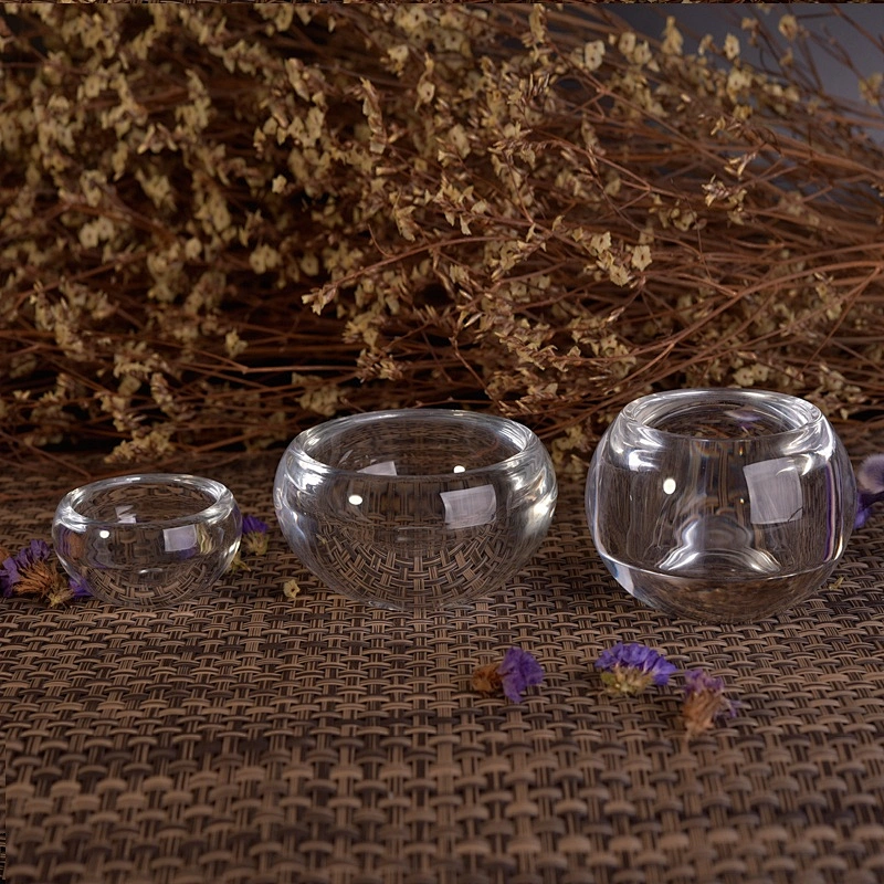 Clear customized candle jar glass candle tins wholesales