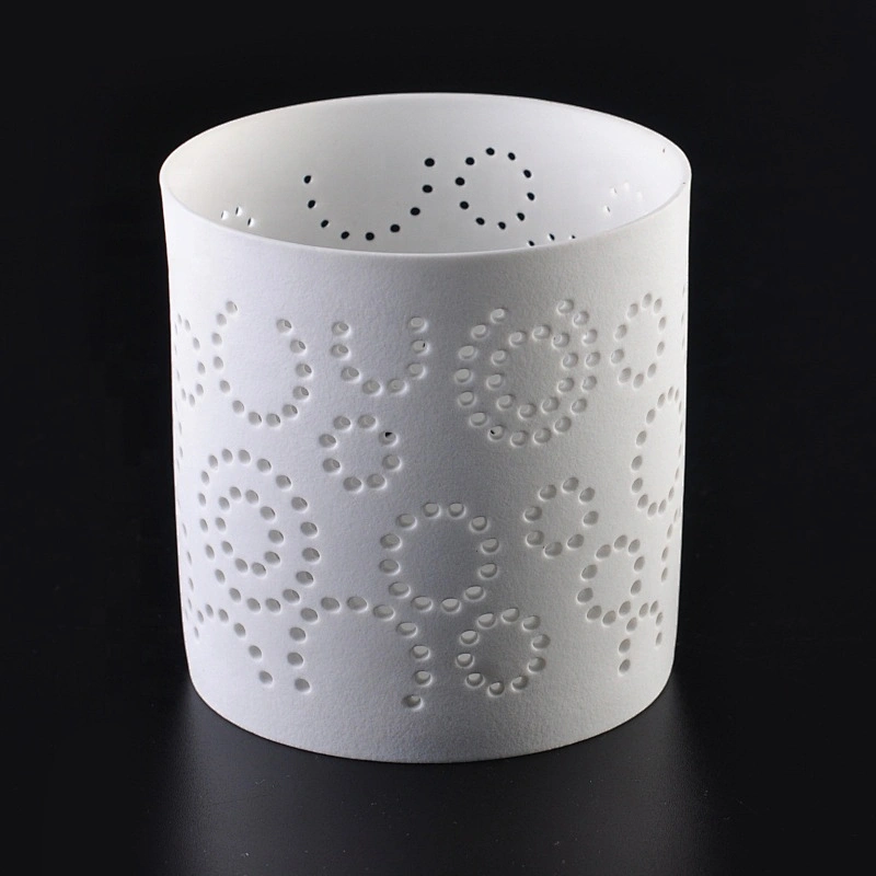 Hollow out Ceramic Candle Holder with Multi Patterns for Votive Candles Wholesales