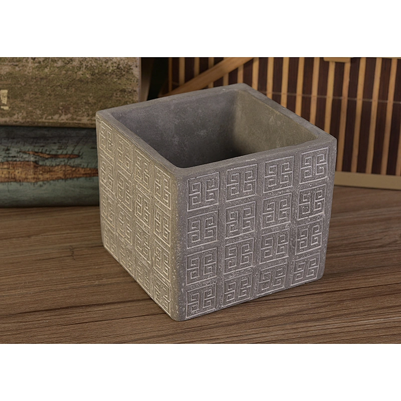 10oz 14oz 20oz luxury custom square cement candle holders