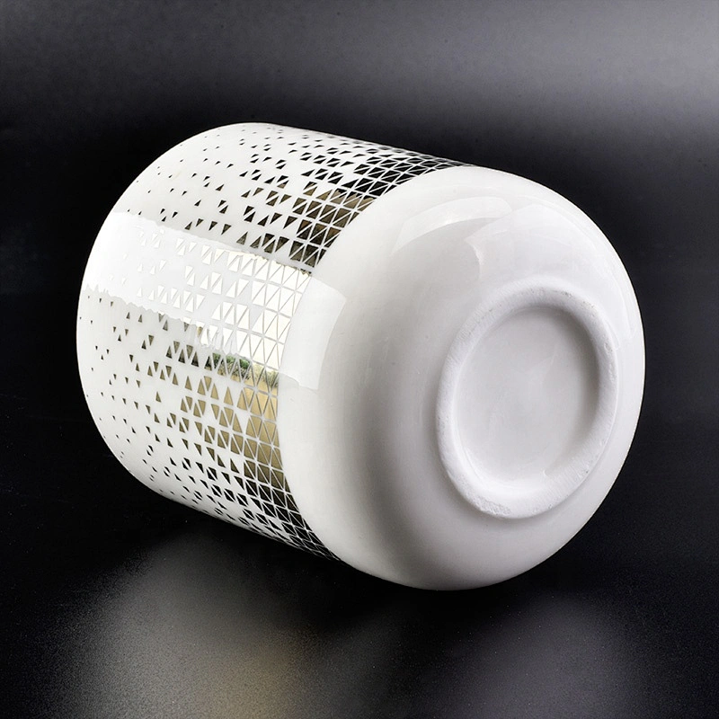Wholesale Ceramic Candle Holder Mosaic Pattern Metallic Designs Home Decoration