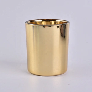 Wholesale customized electroplating glass candle jars for home decoration