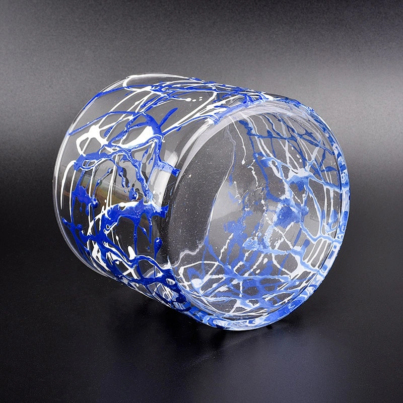 Cylinder spraying candle jar votive glass candle holder home decor in bulk