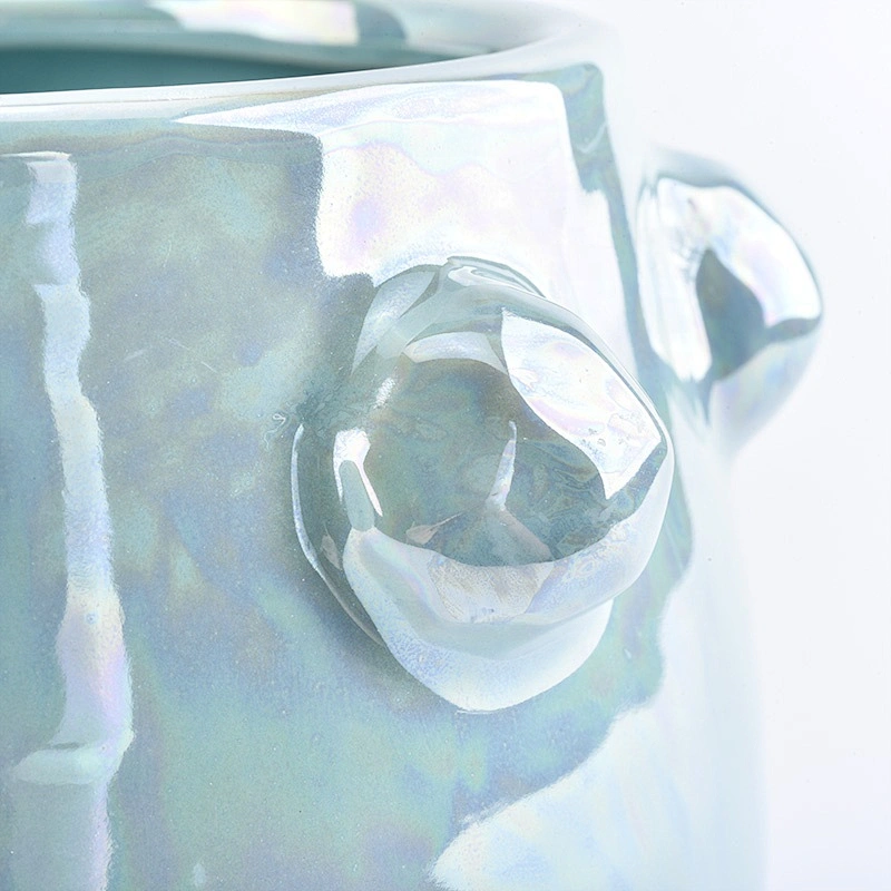 Color glazed custom ceramic candle containers bowl votive scented candle holders wedding decor