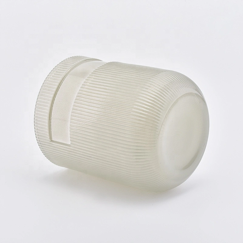 Cylinder customized striped candle vessel glass candle holder wedding centerpieces