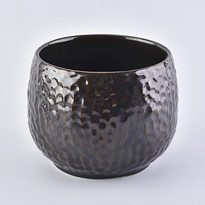 Ball shape  ceramic candle jars in bulk home decor candle holders  for wedding