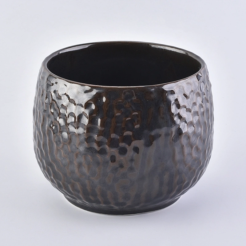 Ball shape  ceramic candle jars in bulk home decor candle holders  for wedding