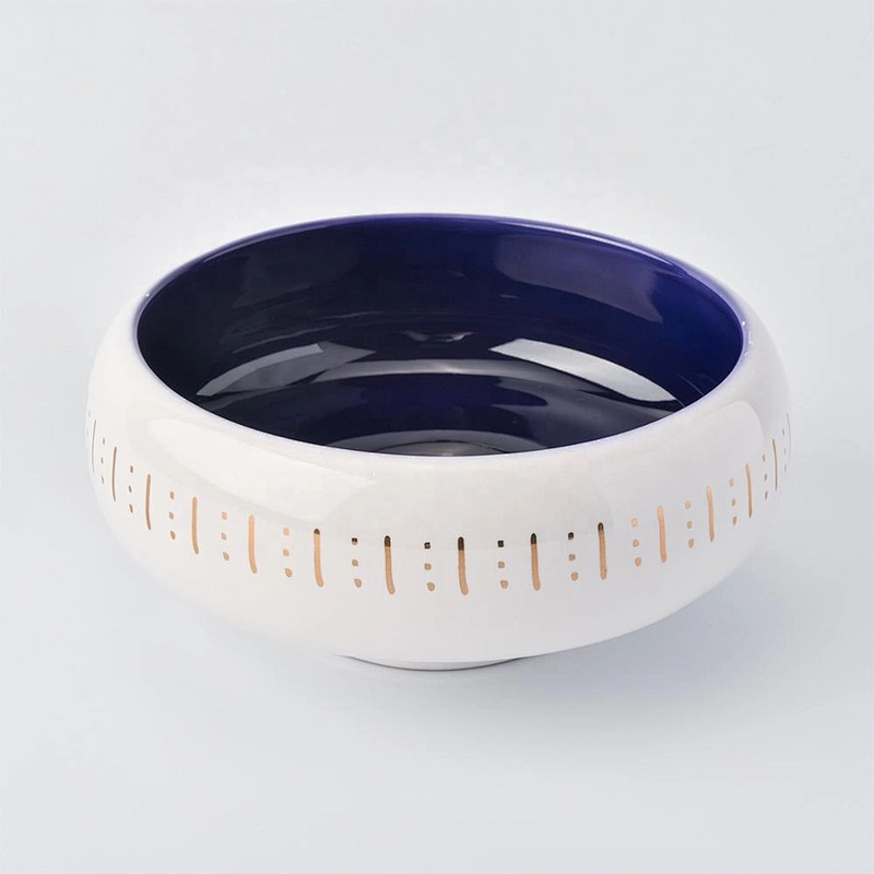 Home decor hot stamp customized ceramic candle containers