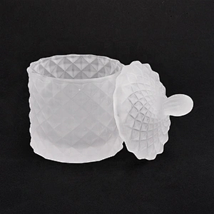 110ml Frosted White Glass Candle Jars with Lids Home Decor Wholesales