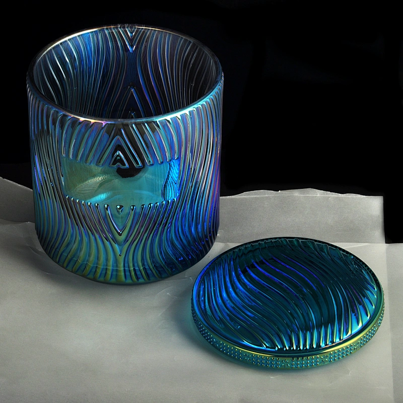 Sunny Glassware unique design glass candle holders with lid
