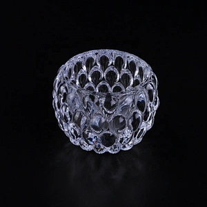 Home decoration tealight luxury crystal glass candle jars