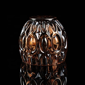 Wholesale decorative geometric clear candle glass holder