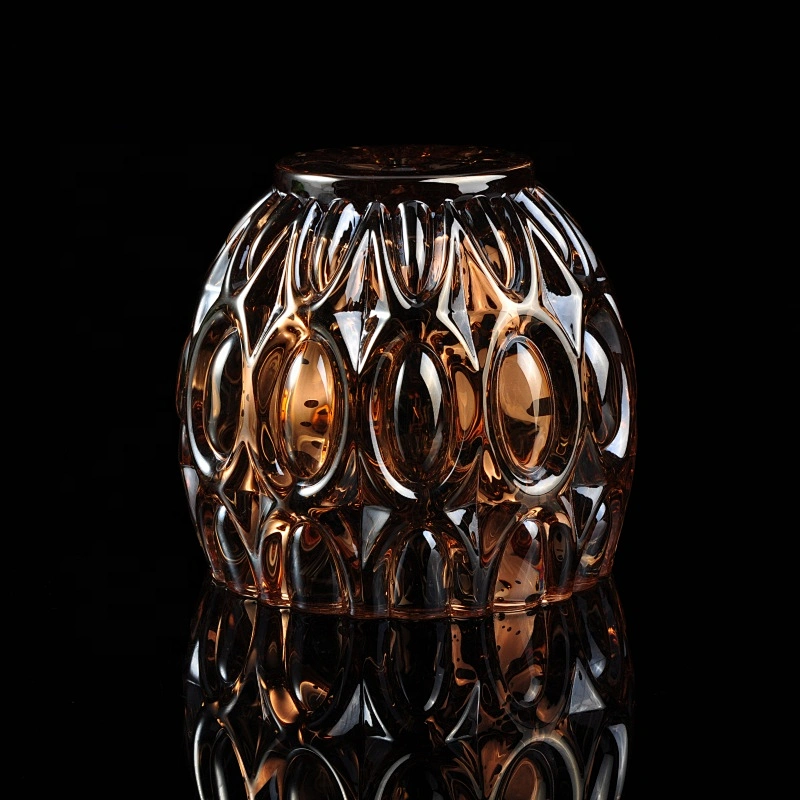 Wholesale decorative geometric clear candle glass holder