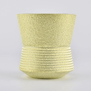Unique Custom Gold Ceramic Candle Jars