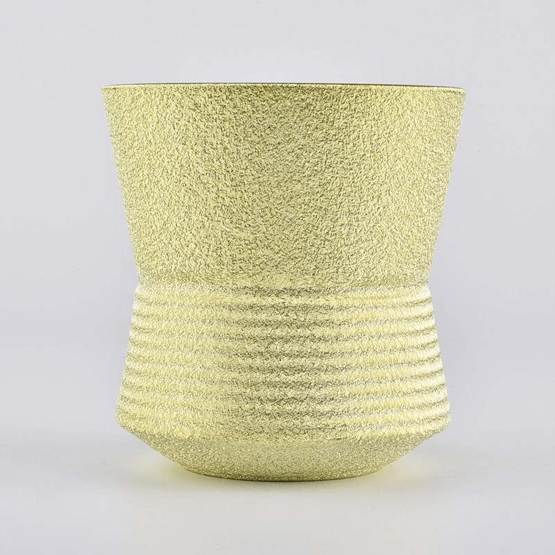 Unique Custom Gold Ceramic Candle Jars