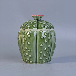 Luxury ceramic votive candle jar with cover
