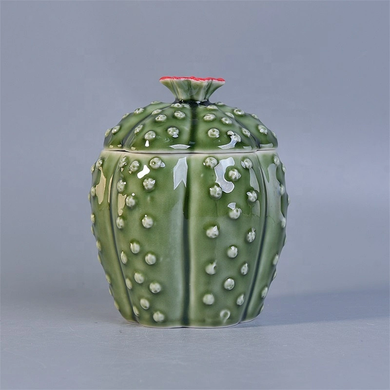 Luxury ceramic votive candle jar with cover