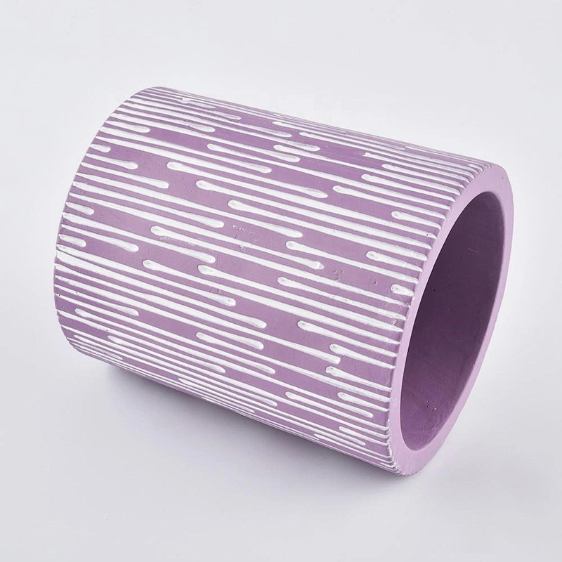 Luxury custom purple ceramic candle holders 10oz