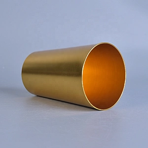 Customized candle gold holder metal pillar candle jar home decor wholesales