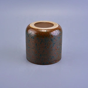 400ml Cylinder frosted ceramic votive candle jars wholesales
