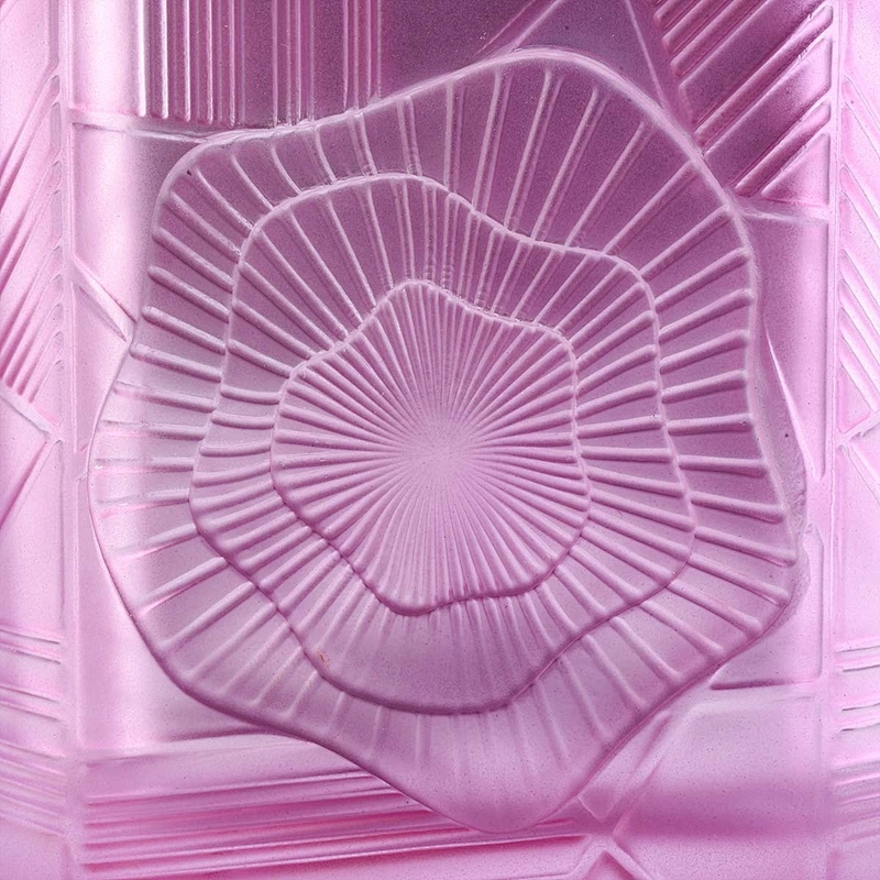 Sunny design custom pink luxury square Glass candle holder