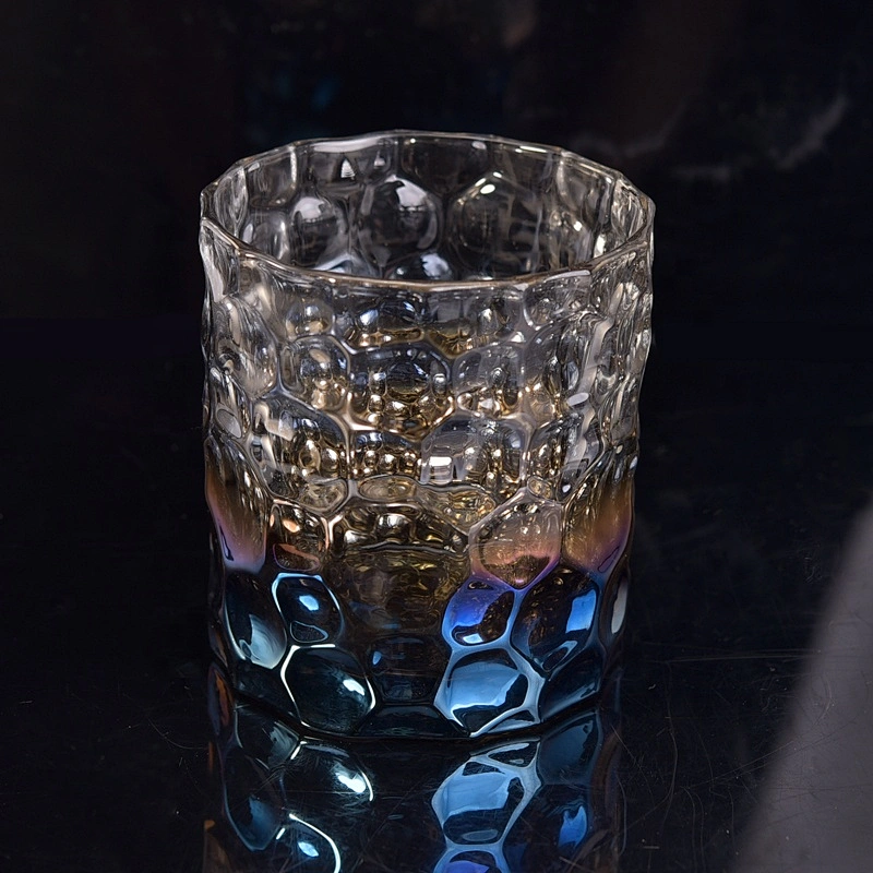Transparent engraving Glass Candle container tealight plating candle Holder party Decor Wholesales