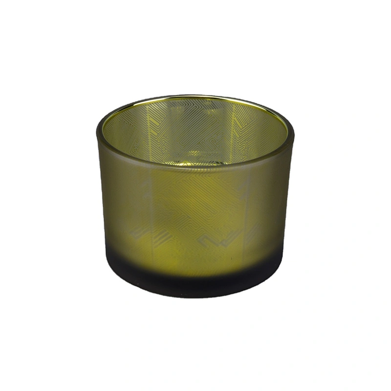 Sunny gold matte luxury votive Glass candle jars holder 10oz 20oz