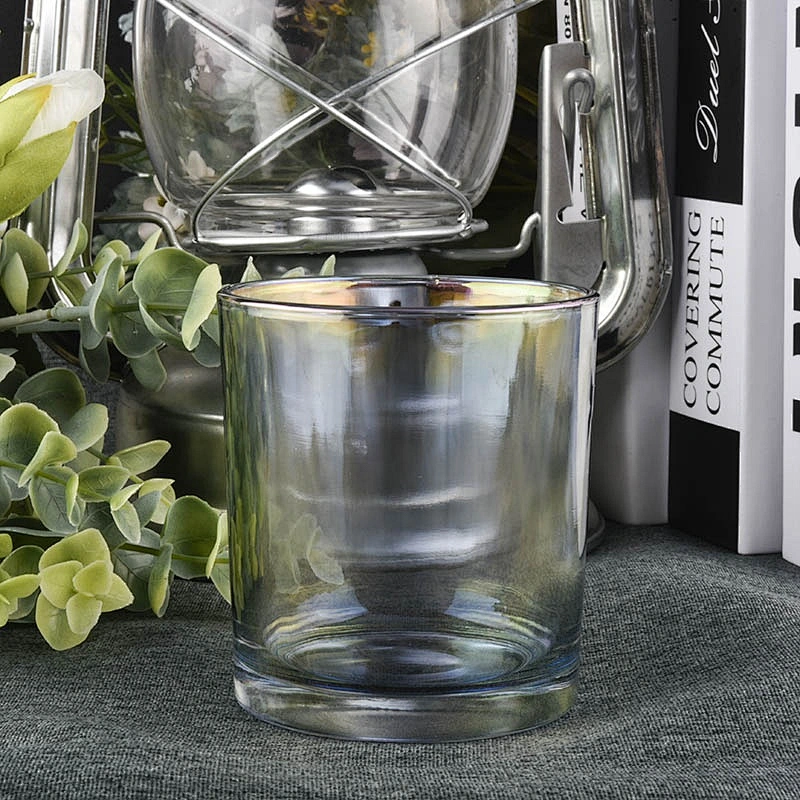 5oz holographic candle jar iridescent glass