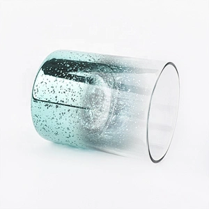 403ML Glass Candle Jar with Luxury Decorating Green
