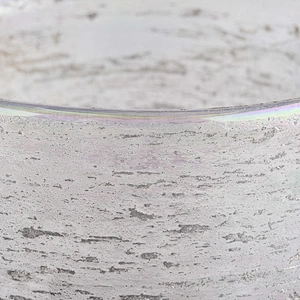 unique finish glass vessel for cadle making, hand made white glass candle container