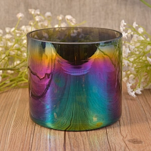 Modern custom iridescent glass candle holders wholesales