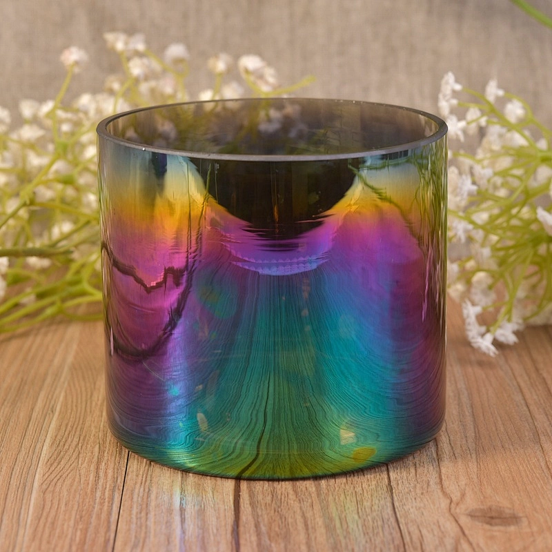 Modern custom iridescent glass candle holders wholesales