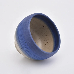 Colored glazed ceramic candle jar votive wick holders home decoration