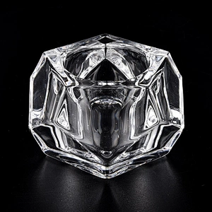 Wholesales tealight geometric crystal glass candle jars