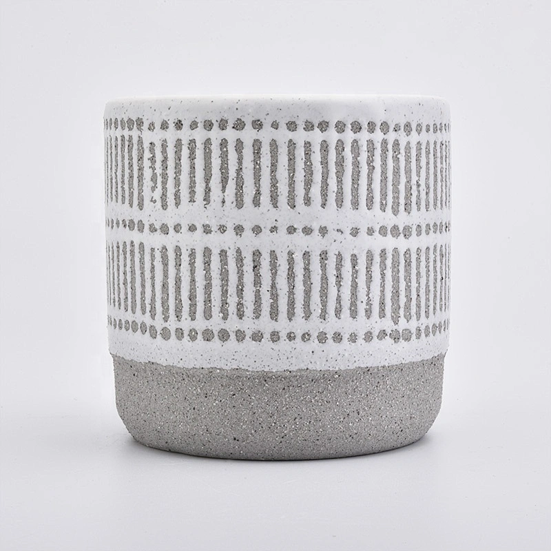 Restaurant ceramic candle containers rustic candle holder wholesales
