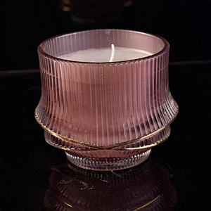 Hot sales custom luxury gold glass candle jar for home decor