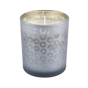 Sunny new design empty grey frosted glass candle jar holder