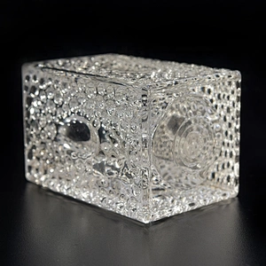 Customized Glass Candle container square candle tin home Decor supplier
