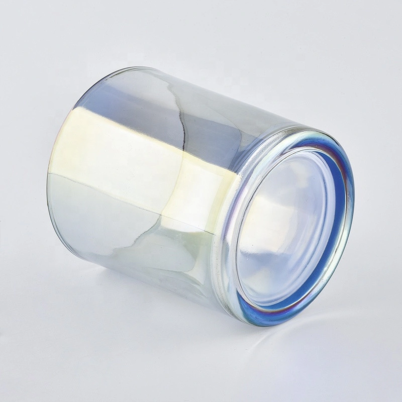 5oz holographic candle jar iridescent glass