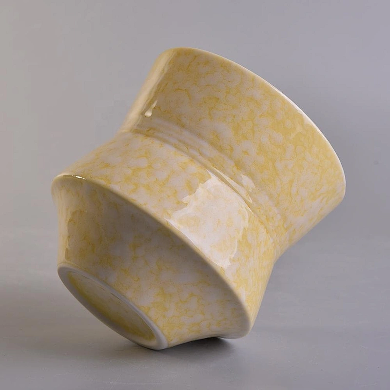 Wholesales custom Luxury antique gold ceramic candle holders
