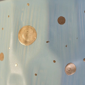 Sunny custom empty blue ceramic jar for candle making 10oz