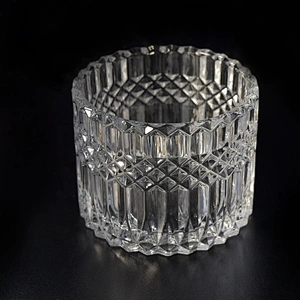 Clear luxury Glass Candle jar home Decor