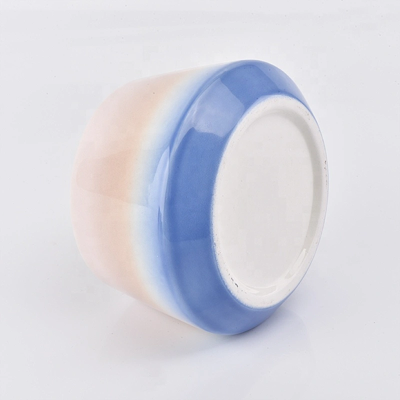 Rainbow ceramic candle container iridescent candle jars wedding centerpieces decoration