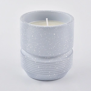 410ml colorful concrete candle holders for home decor
