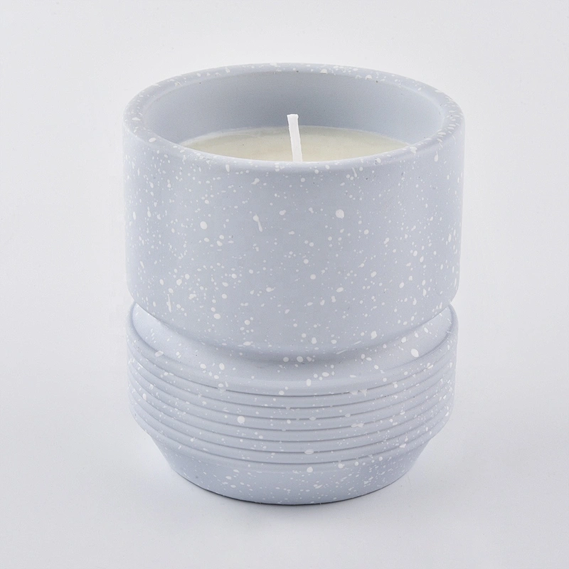 410ml colorful concrete candle holders for home decor