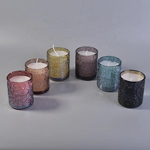Luxury handmade crystal glass candle container 10oz